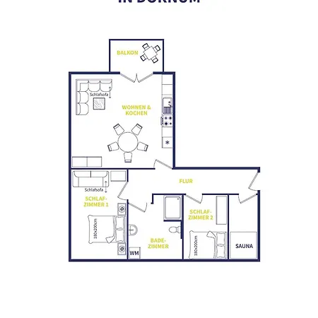 Gemuetliche 4-6 Personen In Traumlage Mit Sauna ドルヌム